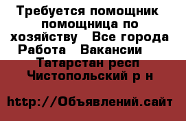 Требуется помощник, помощница по хозяйству - Все города Работа » Вакансии   . Татарстан респ.,Чистопольский р-н